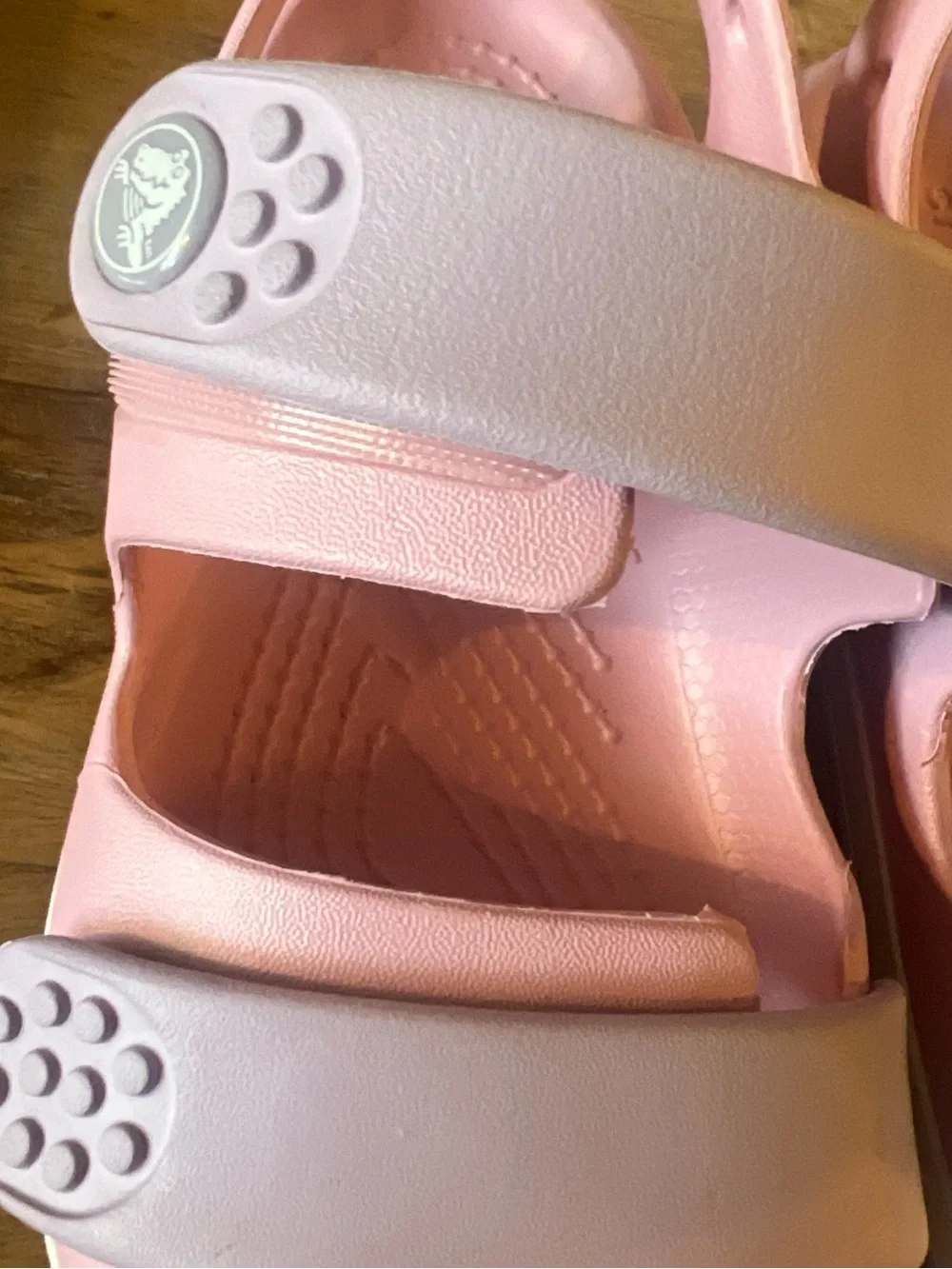 CROCS Kids Pink Dual-Strap Sandals